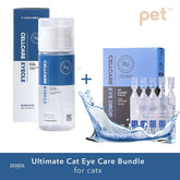 Doocamedi Ultimate Cat Eye Care Bundle with Cellcare Eyecle and Eye Drop for feline eye health and tear stain removal